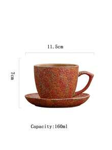 1 Set Small Capacity Minimalist Coffee Cups, Afternoon Tea Cups, Couple Cups, Ceramic Coffee Cups With Crackle Glaze, Home Breakfast Milk Cups, Hanging Ear Coffee Cups, Wine Glasses, Latte Art Cups, Espresso Cups, Ceramic Mugs, Crackle Glaze Ceramic Cups, Small Capacity - Multicolor - View 6