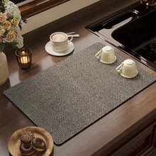 1pc Multi-Purpose Wood Grain Pattern Quick-Dry Mat, Stain-Resistant, Suitable For Various Occasions Like Washing Machine, Coffee Maker, Dining Table - Multicolor 5 - View 19