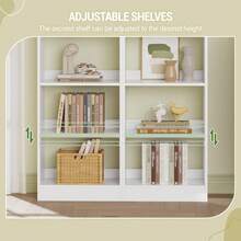 HaluPeit Bibliothèque, Étagère de Rangement, Meuble, Cube, pour Salon, Bureau, Chambre, Style Scandinave, 24 x 50 x 183 cm, Blanc - Blanc - Voir 3