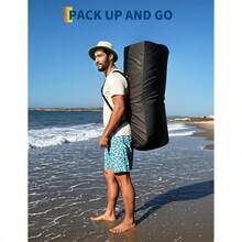 Inflable Stand Up Paddle Board portátil para adultos tabla SUP de 10 6 pies con mochila ultraligera bomba correa de tobillo cubierta antideslizante y alta capacidad de peso para paddle boarding - Azul - Ver 4