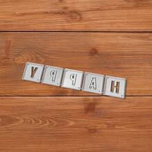 创意快乐卡片模具，DIY剪贴簿相册和压花模板，贺卡制作工具，卡片纸切割工艺品，礼品卡制作模板模切。 - 銀色 - 查看 7