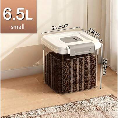 6.5L Pet Food Storage Container, Airtight Dog Food Canister, Moisture-Proof Household Pet Food Box, Large Capacity Food Storage Bucket, Pet Supplies And Accessories