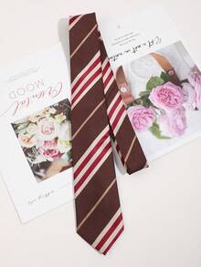 1 pieza Corbata de hombre a rayas versátil y casual, adecuada para el uso diario, negocios y ocasiones de fiesta - Multicolor - Ver 6