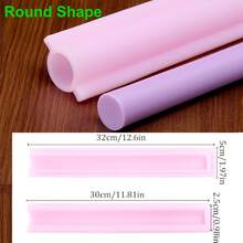 Tube Silicone Soap Molds, 6 Shapes Cylinder Soap Embeds Molds For DIY Craft, Heart, Flower, Round, Square, Cloud, Semi-Circle Soap Making Molds - Tube Soap Mold - View 14