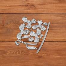 Creative Flower Dies, DIY Scrapbooking Album And Embossing Stencil, Greeting Card Making Tool, Card Paper Cutting Crafts ,Gift Card Making Template Die Cuts. - Silver - View 7