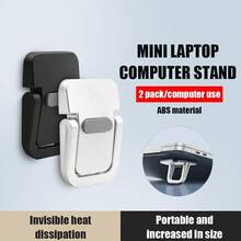 2 buah Stand Laptop ABS Lipat Ergonomis Ringkas yang Dapat Diatur Ketinggiannya, Cocok untuk Meja, Meja atau Tempat Tidur, Sangat Bagus untuk Bekerja, Belajar atau Bermain Game - View 2