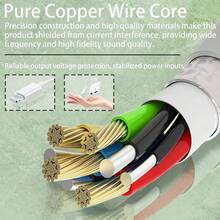 1个3.5mm耳机插孔适配器，兼容耳机适配器，辅助音频充电适配器，转接器线缆分线器适配器，兼容 14/Pro Max/13/Plus/12/11/XS/8/XS 7/6系列 - 彩色 - 查看 2