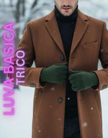 Lilas Inova Unisex Thick Wool Glove Autumn Winter High Quality - 軍綠色 - 查看 5