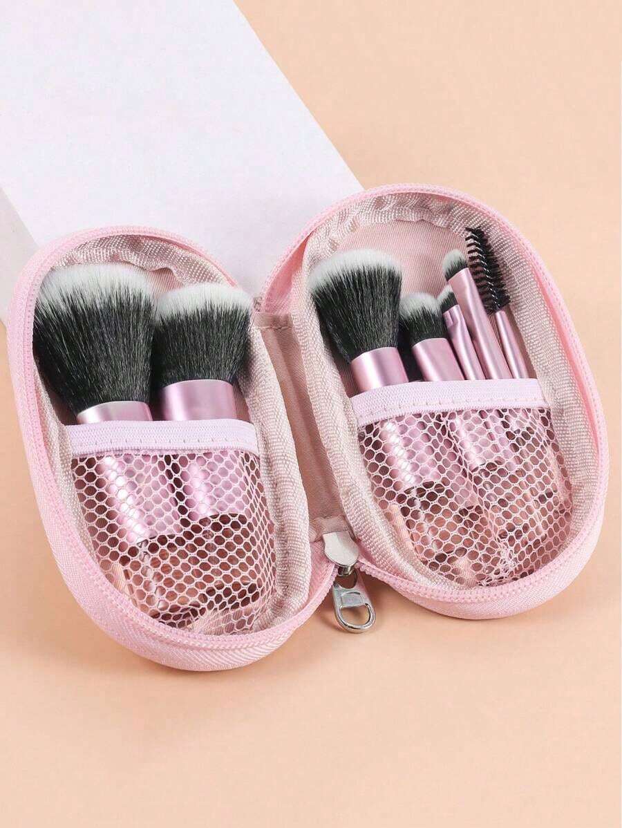 10pcs Mini Makeup Brush Portable Travel Makeup Brush Loose Powder Brush Contouring Brush Blush Brush Highlight Brush Eye Shadow Brush Eyebrow Brush Lip Brush With Zipper Storage Bag Suitable For Makeup Beginners Daily Makeup,Brush Set,Makeup Brush Kit,Make Up Brush Set,Make Up Set Complete,Makeup Brush Set,Complete Makeup Kit,Brush Kit,Brushes Makeup Set,Makeup Gift Set,Giveaways,Professional Makeup Brushes,Complete Makeup Set - Black - View 1