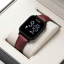 ZOEA Couple Digital Watches - 科雷亞-紅酒/現金-黑 - 查看 2