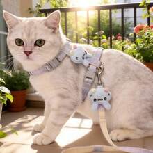 New Fashion Pet Harness Leash, Cat Leash, Dog Leash, Chest Strap Traction Rope - Baby Blue - View 7