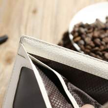 男士钱包，极简超薄信用卡夹，男士小型对折钱包，黑色，生日/父亲节/情人节/圣诞节礼物，旅行配件，迷你钱包 - 彩色 - 查看 6