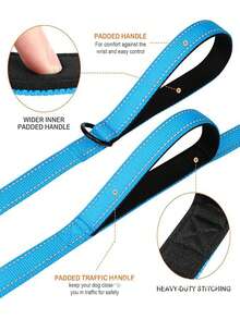 1pc Pet Supplies Double-Layer Explosion-Proof Reflective Dog Leash, Thick Traction Rope - Multicolor - View 4