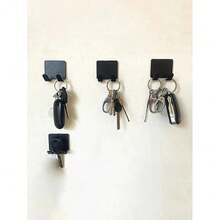2pcs No Drill Plastic Razor Hook Wall Mounted Multi-Functional Plug Key Storage Adhesive Hook - 彩色 - 查看 4