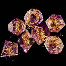 7pcs Dice Set Suitable For D&D Polyhedral Dice, RPG Role Playing Game Gift - Multicolor - View 7