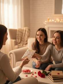 Lace Cut-Out Invitation Card With Envelope And Inserts - No Electricity Needed, Paper Handmade Greeting Card For Weddings, Engagements, Baptisms, Party Gifts, Thank You, Birthdays, And Valentine's Day - Multicolor - View 4