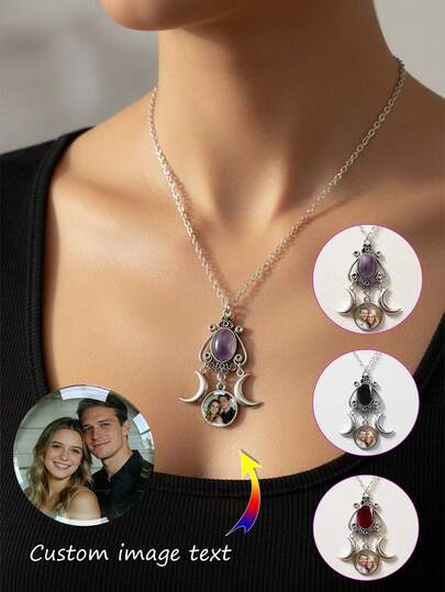 Customized Artemis Necklace - Creative Holiday Commemorative Gift, Suitable For Gifting To Wife, Daughter, Sister, Personalized Moon Goddess Necklace, Unique Holiday Gift, Birthday Gift, Handmade Moon Goddess Necklace - Thoughtful Valentine's Day, Mother's Day Gift Idea, Personalized Gift For Women (Gift Box Included)