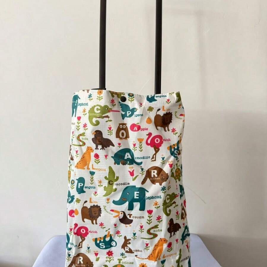 1pc Portable Foldable Trolley Backpack, Dual-Use Camping Cart Luggage Trolley - View 1