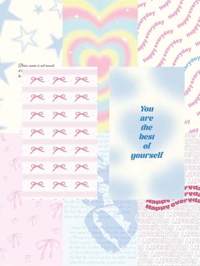 8pcs Colorful Scrapbooking Paper, Scrapbooking Supplies, Each Size 17*9cm, DIY Phone Case, Tablet, Laptop Stickers, Suitable For Packaging, Diary, Crafts, Stationery, Craft Paper, Handmade Paper, Wallpaper