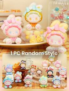 1pc Random Style EMMA Cafe-Style Anime Model Figurine, PVC Material, Beloved Wedding Style Combined With Cute Rabbit, Elegant Desktop Decor, Beautiful Gift To Create A Peaceful And Relaxing Environment For Friends And Family - Red - View 14