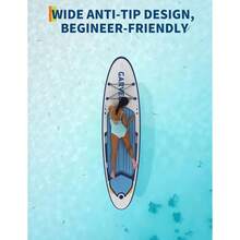 Inflable Stand Up Paddle Board para adultos, tabla SUP de 10,6 pies con accesorios premium, cubierta antideslizante, mochila ultraligera, bomba, correa de tobillo, alta capacidad de peso, para el embarque en el remo - Azul - Ver 5
