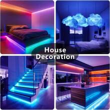 USB RGB LED Light Strip With Dynamic Color Sync Function, Suitable For TV, Room And Christmas Decoration. Widely Used For Car Decor, Party Lighting - Multicolor - View 5