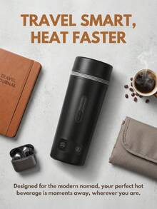 OCTAVO 350毫升便携式旅行电水壶，4档温度设置，304不锈钢材质，快速沸腾，自动断电，防干烧保护 - 美規B型插(110-127V) - 查看 5