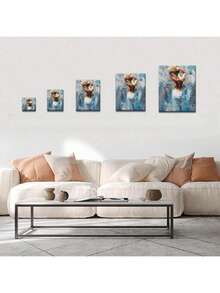 10pcs/Set 3.9x3.9 Inch Small Painting Canvas Panels, Square Blank Flat Canvas Boards, White For Acrylic Painting, Drawing - Multicolor - View 3