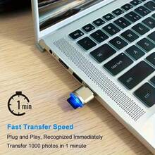 迷你 USB-C 转 Micro SD/TF 卡读卡器，支持 OTG 功能 – 高速数据传输适配器，兼容笔记本电脑、平板电脑和智能手机，Micro SD 卡转 USB 适配器 - A - 查看 5