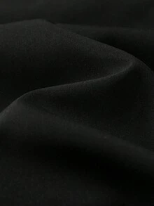 Pantalones cargo con estampado de letras, bolsillo con solapa y cintura con cordón, adecuados para el otoño - Negro - Ver 6