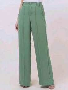 Women's Duna Wide-Leg Pants With Premium Fabric Lining. - Mint Green - View 2