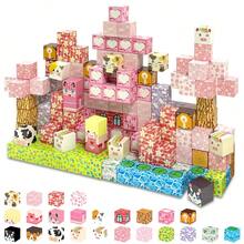 Herzförmige Ranch Magnetblöcke (80-280 Stücke), ideales Festivalgeschenk für Kinder ab 3 Jahren, rosa, in süßen Mehrfachgrößen erhältlich, süßes Spielzeug zum Bauen von Ranch-Szenen und Rollenspiel mit Tieren - Verschiedenfarbig - Übersicht 9