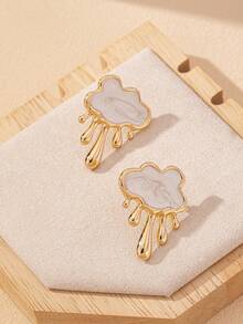 1 Pair European And American Geometric Cloud Dangle Earrings For Women - Multicolor - View 3
