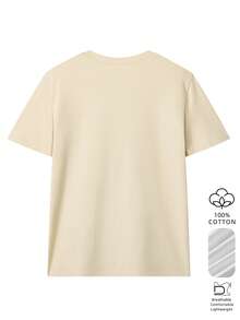 Áo thun nữ dáng rộng in hình Los Angeles California thập niên 90, 100% cotton, cổ tròn thoải mái, phong cách đường phố retro, phù hợp cho trang phục thường ngày, tụ họp cuối tuần, kỳ nghỉ và trang phục retro mùa hè. - Màu be - Xem 4