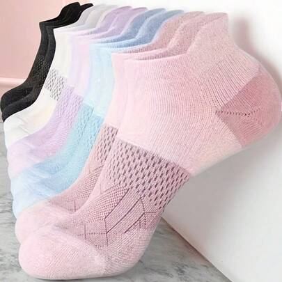 5 Pairs Women's Compression Ankle Socks. Arch Support And Low-Cut Athletic Socks, Made With Moisture-Wicking And Breathable Fabric, Suitable For Gym Workouts, Running, And Everyday Wear In All Seasons. Available In Multiple Colors For Men And Women. A Daily Essential.