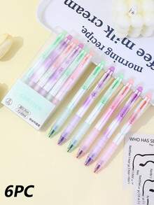 6支闪光凝胶笔，每支都带有香味，0.7毫米细笔尖，可擦写，星空限量版可擦笔，彩色闪光荧光笔，易于擦除的高品质可爱文具笔，适合女孩，多色书写绘画工具，办公学习用品，完美礼物之选 - 彩色 - 查看 18