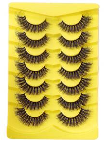 10 Pairs Fluffy American Style False Eyelashes, European And American Thick And Voluminous Eyelashes - View 5