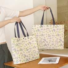 20 peças/Conjunto Sacolas de Presente para Festa, Sacolas de Presente em Tecido Não Tecido, Sacolas de Embalagem com Estampa Floral Roxa, Sacolas de Presente com Alça de Alta Qualidade, Sacolas de Embalagem com Padrão de Desenho Animado de Animais Fofos, Sacolas de Roupas Grossas, Sacolas Grandes Leves e Portáteis de Alta Capacidade, Adequadas para Sacolas de Compras Femininas, Festivais, Casamentos, Sacolas de Presente de Aniversário, Sacolas de Lembrancinhas de Festa - Sacos de embalagem - Visão 4