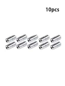 10pcs Zinc Alloy Capsule Shaped Shoe Buckles, Suitable For Quick Lacing Sports Shoes And Shoes, Also Applicable To Fixing Necklace And Bracelet Ends, Unisex - Capsule Buckle - View 10