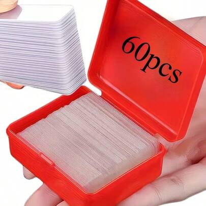 60pcs/120pcs/180pcs Reusable Strong Adhesive Wall Stickers, Double-Sided Tape, Invisible, Suitable For Balloon Decoration, Home Renovation, Halloween & Christmas Gifts