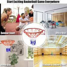 COSTWAY Basketball Rim, 18" Replacement Wall Mounted Outdoor Basketball Hoop With 12 Standard Loops, Tear Resistant PE Net, For Indoor And Outdoor Hanging - A - 查看 6