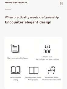 5本彩色PU皮笔记本，便携式笔记本，适用于学校、办公室、旅行和创意素描 - 橫線本 - 查看 4