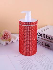 1pc 1000ml Rhinestone Embellished Wide Mouth Refillable Bottle For Shampoo, Body Wash, Hand Soap - View 13