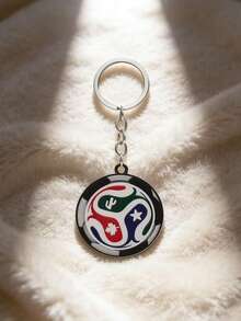 2026款足球钥匙扣，旋转式足球钥匙扣，足球钥匙圈，包包挂件，汽车钥匙扣，男女通用球迷收藏礼物，钥匙扣礼品 - 彩色 - 查看 5