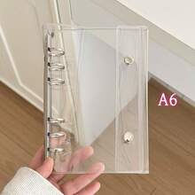 Caderno Transparente De Folhas Soltas Nos Tamanhos A8/A7/A6/M5 (1 Peça), Com 10 Ou 20 Páginas De Adesivos. Ideal Para Guardar Fotos E Cartões De K-Pop, Com Capa De Macio E Fecho Duplo. Perfeito Para Projetos Diy, Álbuns De Fotos, Cadernos De Adesivos, Agendas, Material Escolar E Artigos De Escritório. Perfeito Para Entusiastas De Diários, Fãs De K-Pop, Profissionais, Estudantes E Amantes De Papelaria. - Claro - Ver 3