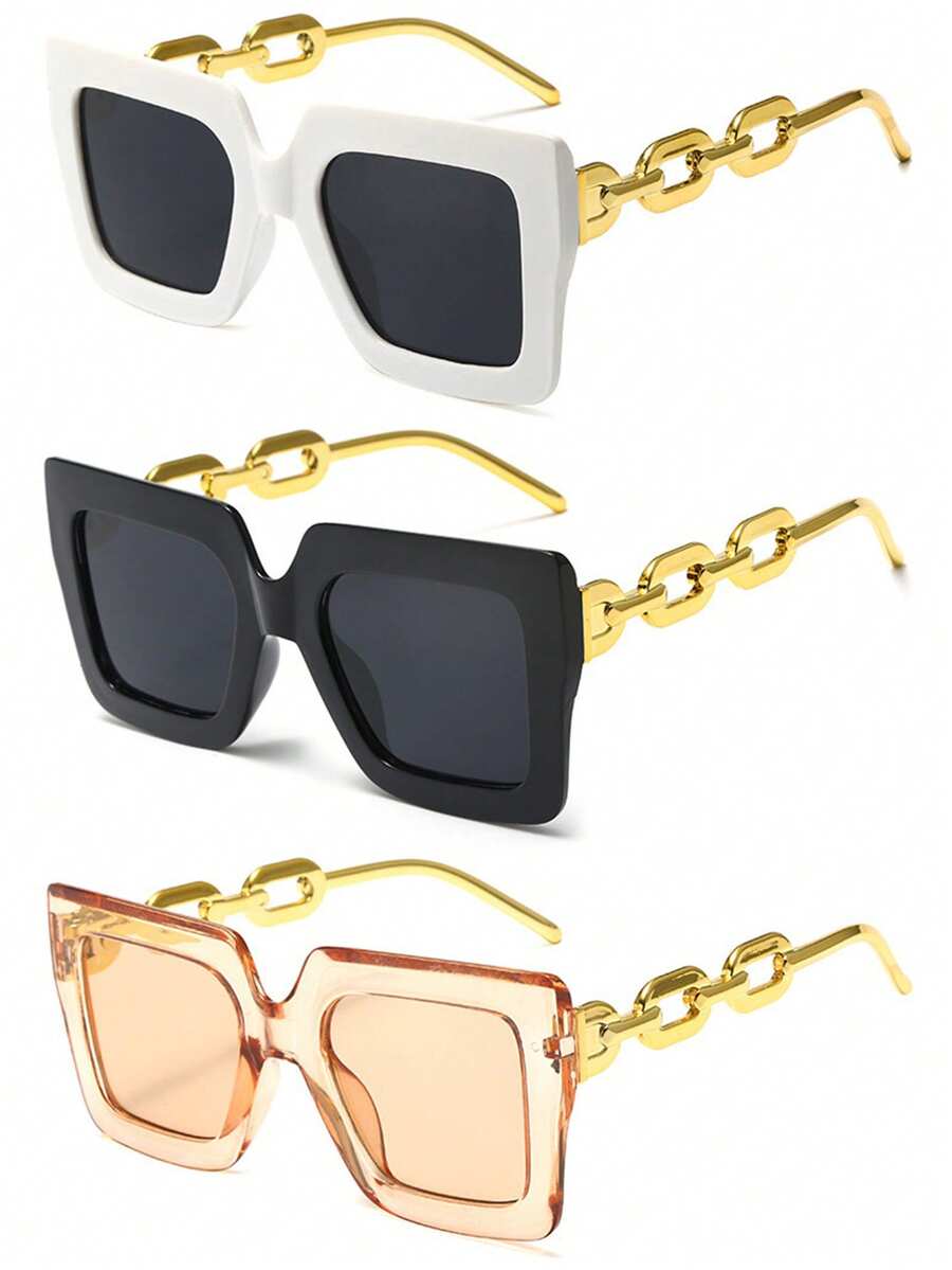 Y2K Style Square Frame Cute Retro Sports Eyeglasses, Unisex Fashion Summer Eyewear - Multicolor - View 1