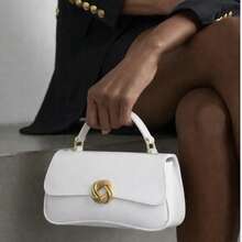Elegant Structured Women's Handbag With Removable Strap. Made Of Premium Synthetic Leather. - 白色 - 查看 5