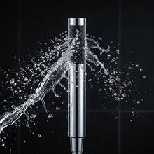 High Pressure Handheld Shower Head, Strong Water Flow, Luxury Bathroom Spray, Single Function, Plated Bathroom Set, Essential Bathing Gadget For Holidays - sliver-1pc - View 2