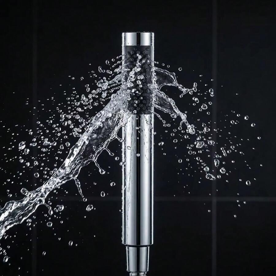 High Pressure Handheld Shower Head, Strong Water Flow, Luxury Bathroom Spray, Single Function, Plated Bathroom Set, Essential Bathing Gadget For Holidays