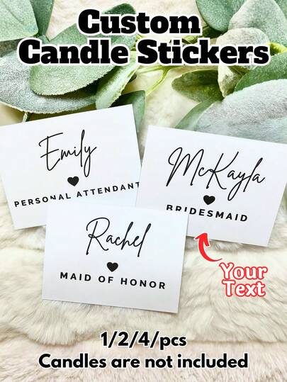 1/3/5 Etiquetas personalizadas para velas con texto personalizado, etiquetas de papel personalizadas, regalos novedosos divertidos, para cumpleaños, cenas a la luz de las velas, aniversarios, etiquetas personalizadas para velas, regalos de aniversario personalizados para esposo/esposa, etiquetas de botella de periódico de boda personalizadas para el 1er aniversario, regalos para novio o novia